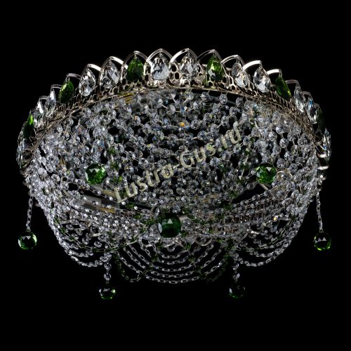 Люстра Жасмин №1 зеленая в Подольске Гусь Хрустальный