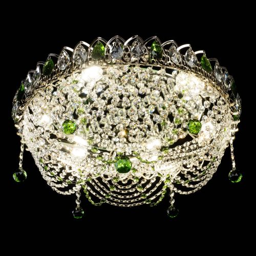 Люстра Жасмин №1 зеленая в Подольске Гусь Хрустальный