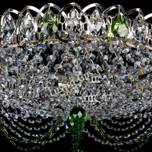 Люстра Жасмин №1 зеленая в Подольске Гусь Хрустальный