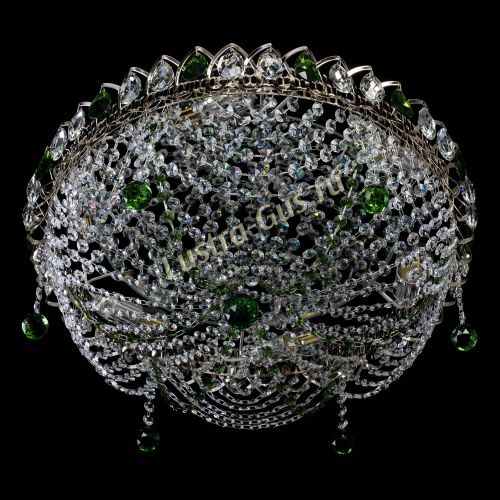 Люстра Жасмин №1 зеленая в Подольске Гусь Хрустальный