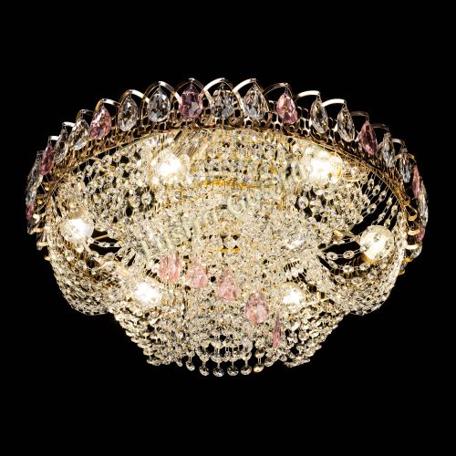 Люстра Жасмин Каскад розовый в Подольске Гусь Хрустальный