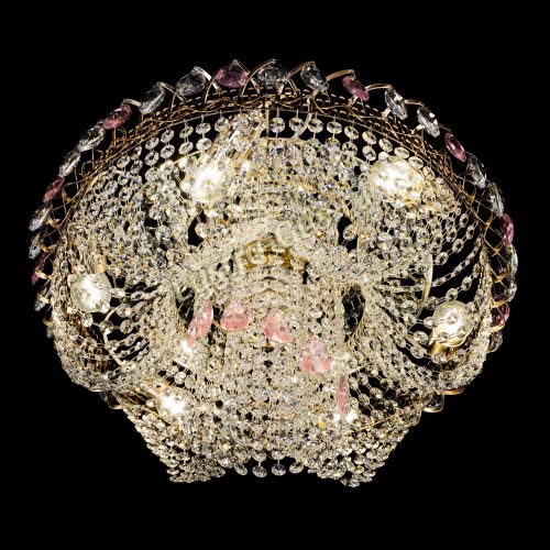 Люстра Жасмин Каскад розовый в Подольске Гусь Хрустальный