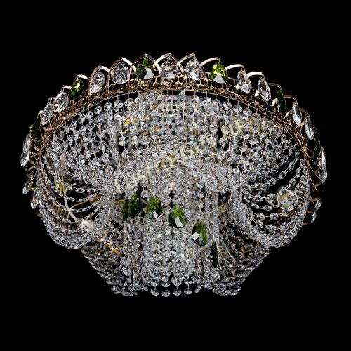 Люстра Жасмин Каскад зеленый в Подольске Гусь Хрустальный