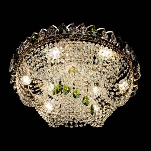 Люстра Жасмин Каскад зеленый в Подольске Гусь Хрустальный