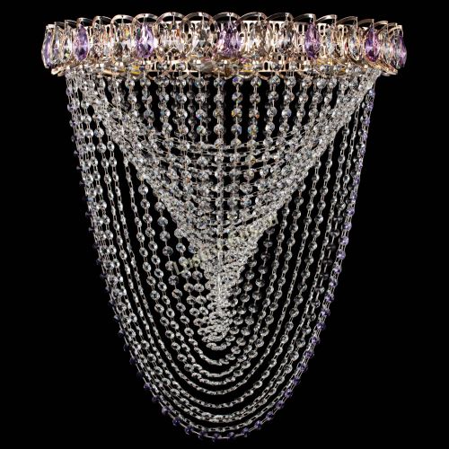 Люстра ﻿Жасмин Веер фиолетовая в Подольске Гусь Хрустальный