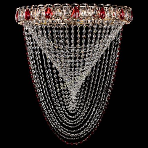 Люстра ﻿Жасмин Веер красная в Подольске Гусь Хрустальный