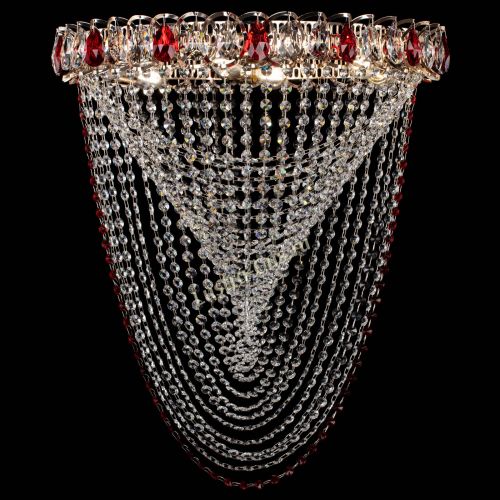 Люстра ﻿Жасмин Веер красная в Подольске Гусь Хрустальный