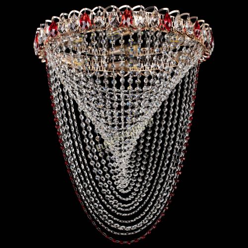 Люстра ﻿Жасмин Веер красная в Подольске Гусь Хрустальный