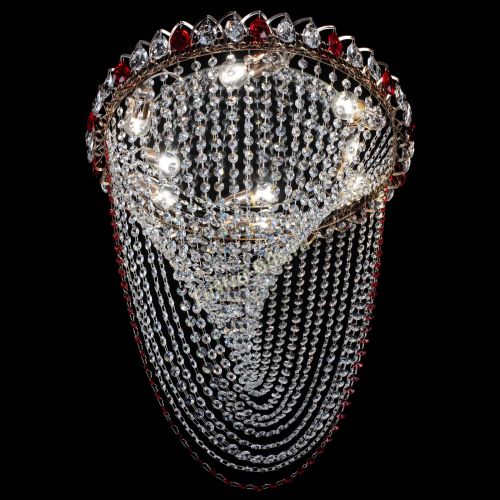 Люстра ﻿Жасмин Веер красная в Подольске Гусь Хрустальный