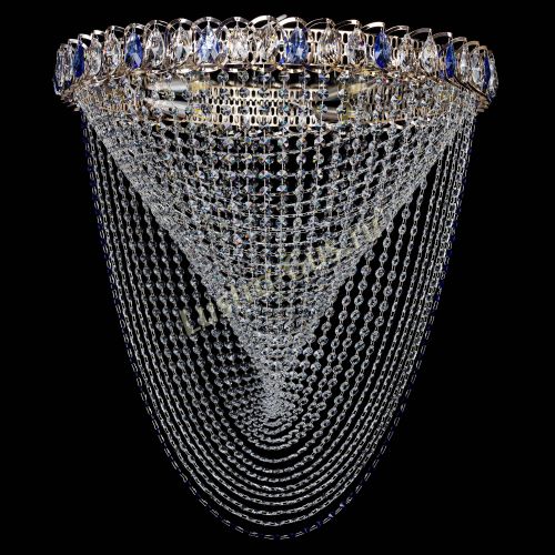 Люстра ﻿Жасмин Веер синий в Подольске Гусь Хрустальный