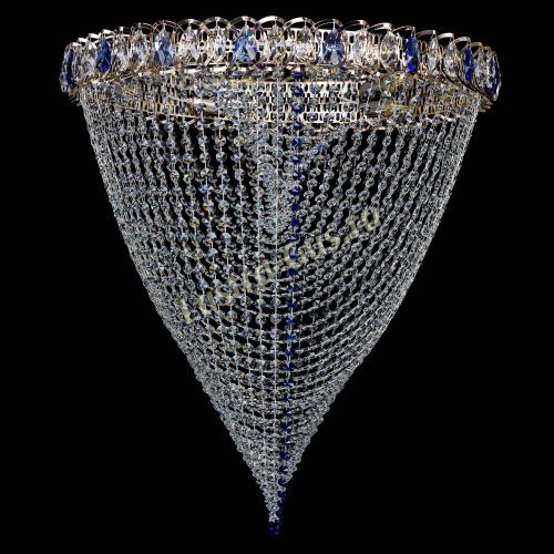 Люстра ﻿Жасмин Веер синий в Подольске Гусь Хрустальный