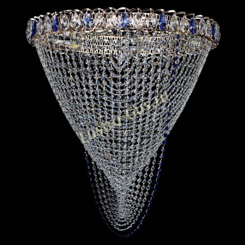 Люстра ﻿Жасмин Веер синий в Подольске Гусь Хрустальный