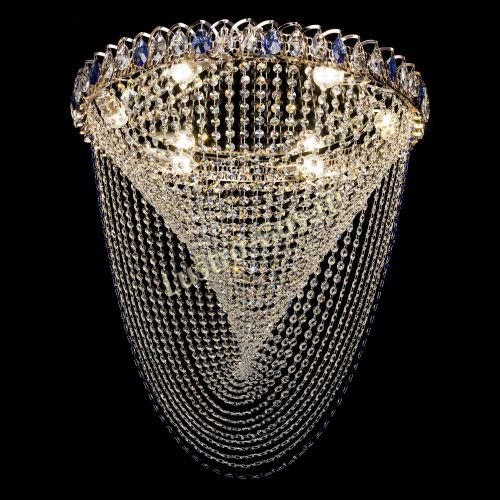 Люстра ﻿Жасмин Веер синий в Подольске Гусь Хрустальный