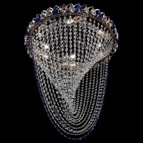 Люстра ﻿Жасмин Веер синий в Подольске Гусь Хрустальный