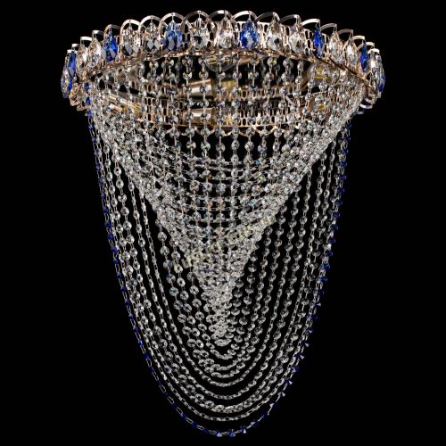 Люстра ﻿Жасмин Веер синий в Подольске Гусь Хрустальный