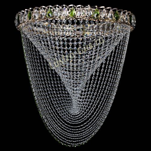 Люстра ﻿Жасмин Веер зеленый в Подольске Гусь Хрустальный