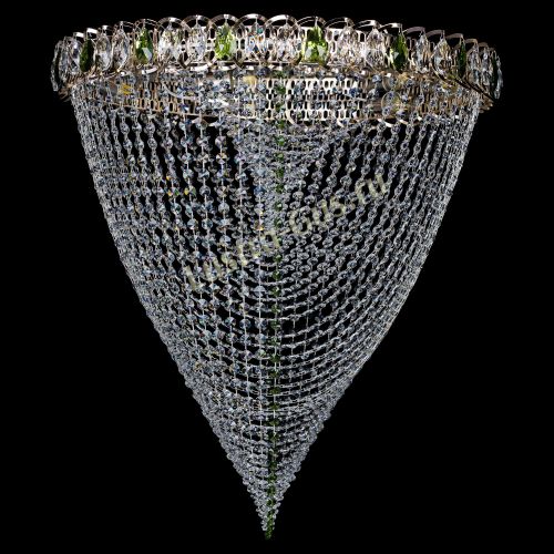 Люстра ﻿Жасмин Веер зеленый в Подольске Гусь Хрустальный