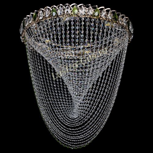 Люстра ﻿Жасмин Веер зеленый в Подольске Гусь Хрустальный