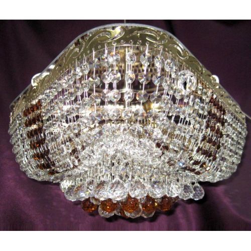 Люстра Капель Треугольник Кулон цветная в Подольске Гусь Хрустальный