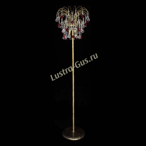 Торшер Агата шар под бронзу Красный в Подольске Гусь Хрустальный