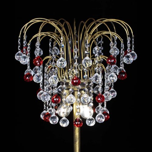 Торшер Агата шар под бронзу Красный в Подольске Гусь Хрустальный