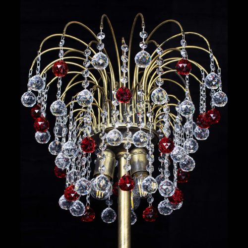 Торшер Агата шар под бронзу Красный в Подольске Гусь Хрустальный