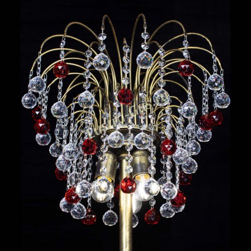 Торшер Агата шар под бронзу Красный в Подольске Гусь Хрустальный