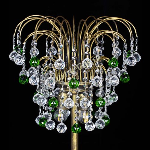 Торшер Агата шар под бронзу Зеленый в Подольске Гусь Хрустальный