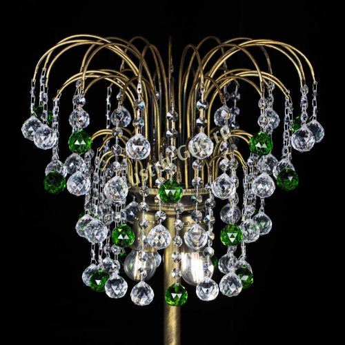 Торшер Агата шар под бронзу Зеленый в Подольске Гусь Хрустальный