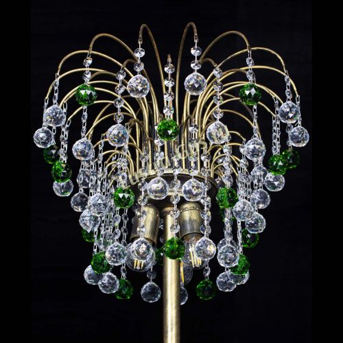 Торшер Агата шар под бронзу Зеленый в Подольске Гусь Хрустальный