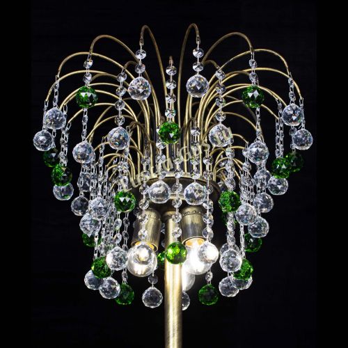 Торшер Агата шар под бронзу Зеленый в Подольске Гусь Хрустальный